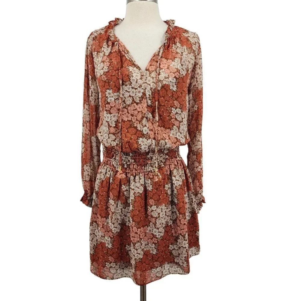 Socialite Women's Floral Smock Waist Mini Dress Size S‎ NWT